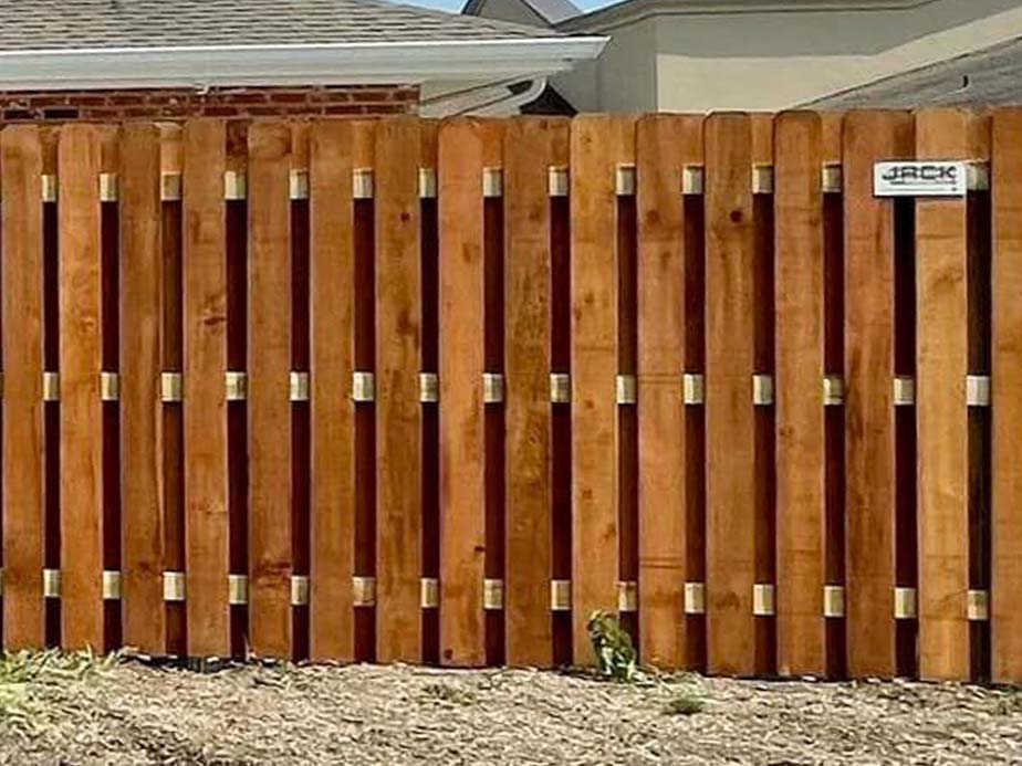 Duson LA Shadowbox style wood fence