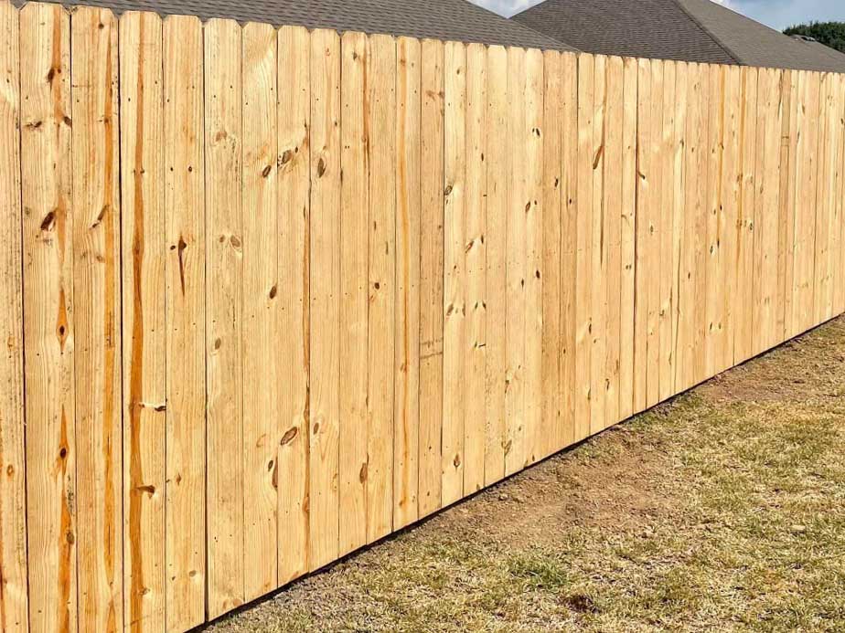 Moss Bluff LA stockade style wood fence