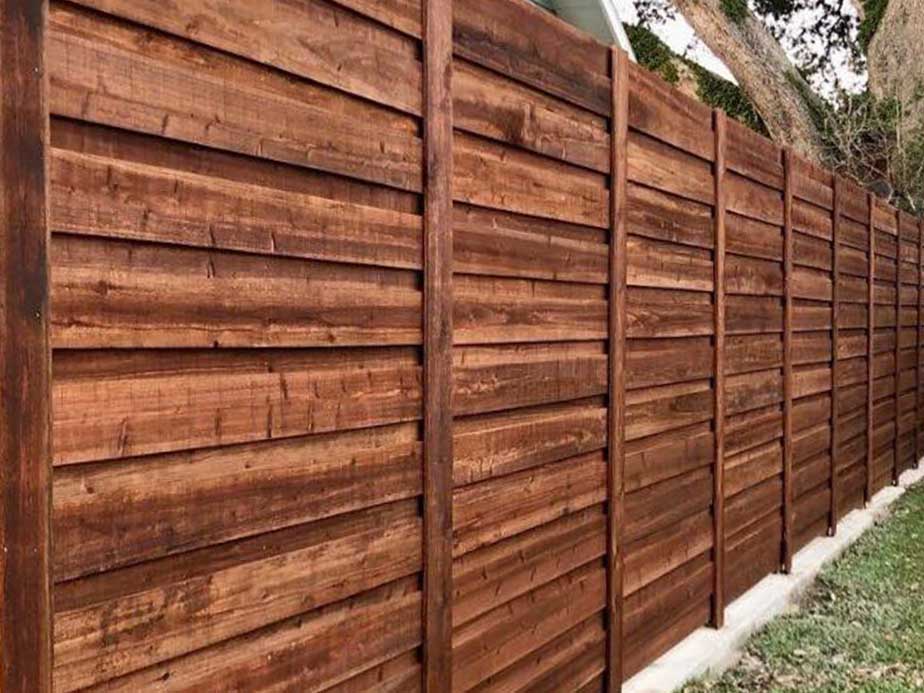 Crowley LA horizontal style wood fence